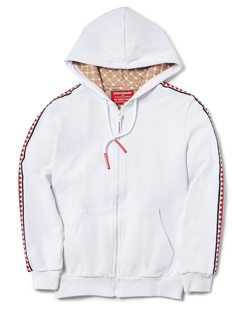 SHARKTRACK SPUCCI ZIPUP HOODIE (WHITE)